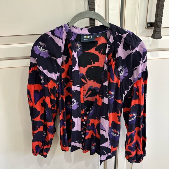 Maeve Anthropologie Neck-Tie Silk Blouse (101) - Picture 5 of 8